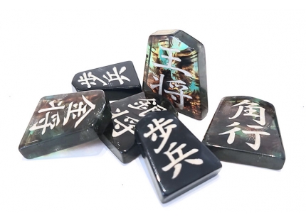 6-Shogi (Japanese chess) made from acetate